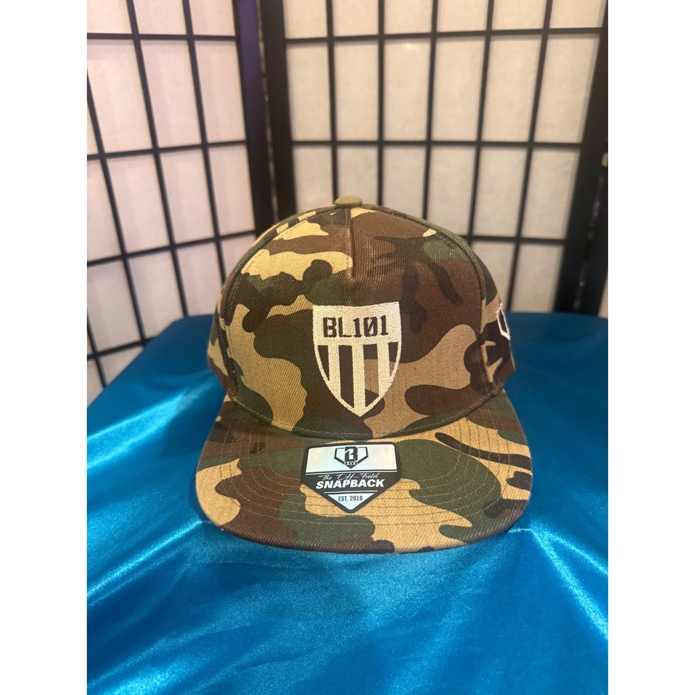 Baseball Lifestyle 101 BL101 Camo Snapback Hat Cap NWT